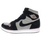 ナイキ WMNS AIR JORDAN 1 ウィメンズ エアジョーダン1 レトロ ハイ ハイカットスニーカー ブラック/グレー US10.5/27.5cm DZ2523-001