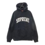 SUPREME シュプリーム 18AW Water Arc Hooded Sweatshirt ウォーターアーク ロゴプリント プルオーバーパーカー ブラック