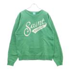 SAINT MICHAEL セントマイケル 21AW RAGLAN SWEAT SHIRT ラグランクルーネックスウェットトレーナー グリーン SM-A21-0000-031
