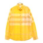 BURBERRY LONDON バーバリーロンドン チェック総柄ロングスリーブドレスシャツ イエロー 8065974