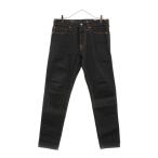EVISU エビス レッドシーガルキャロットフィットリジットセルビッチテーパードデニムパンツ ブルー