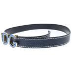 DOLCE & GABBANA ドルチェアンドガッバーナ ブルーストーンロゴバックル レザーベルト