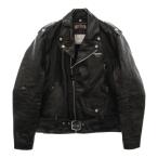 Sacai サカイ 22AW ×MADSAKI ×SCHOTT マサキ ショット バックプリント レザー ダブル ライダースジャケット ブラック 22-02878M