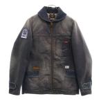 ダブルタップス 08AW ×COAT ORM COTTON TWILL レッドダウン ユーズド加工 ダック地 キルティング デッキ ジャケット 2008/2ND LTDT-JK-M04