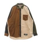 NEIGHBORHOOD ネイバーフッド 21AW CORD/C-SHIRT LS コーデュロイ パッチワーク 長袖 シャツ マルチ 212TSNH-SHM04