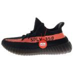 adidas アディダス YEEZY BOOST 350 V2 CORE BLACK イージーブースト ローカットスニーカー ブラック/レッド US8.5/26.5cm BY9612