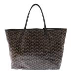 GOYARD ゴヤール サンルイ GM レザー ハンド トートバッグ グレー 総柄
