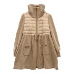 BURBERRY BLUE LABEL バーバリーブルーレーベル 裏地 ノヴァチェック ダウン 切替 ニット コート ベージュ E1F82-462-40 レディース