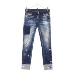 ディースクエアード 22SS Jennifer Cropped Jean ペンキ加工 スキニーフィット クロップド デニムパンツ レディース S72LB0484 S30664