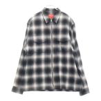 SUPREME シュプリーム 22AW Shadow Plaid Flannel Zip Up Shirt シャドウチェック柄 フランネル ジップアップシャツ ブラック