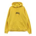 STUSSY ステューシー フロント 刺繍 ロゴ プルオーバー フーディー パーカー イエロー 118320