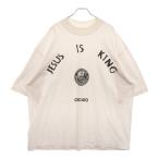 カニエウェスト JESUS IS KING CHICAGO ジーザスイズキング シカゴ フロントプリント オーバーサイズ 半袖Tシャツ カットソー ホワイト