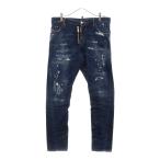 DSQUARED2 ディースクエアード 18AW SEXY TWIST JEAN ペイント スキニーフィット デニム パンツ ジーンズ インディゴ S71LB0503