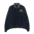 SUPREME シュプリーム 23SS Denim Collar Half Zip Sweatshirt デニムカラー ハーフジップ スウェット トレーナー ネイビー