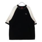 SUPREME シュプリーム 23SS Terry Raglan S/S Top テリー ラグラン 半袖Tシャツ カットソー ブラック/ホワイト