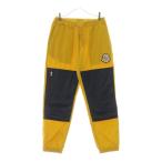 MONCLER モンクレール 22AW TROUSERS ワッペンデザイン コーデュロイ ナイロン切り替え トラウザーパンツ イエロー/ネイビー H20912A00034