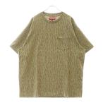 SUPREME シュプリーム 24AW S/S Pocket Tee Tan Raindrop ロゴ刺繍 総柄プリント 半袖ポケットTシャツ カットソー ブラウン/ベージュ