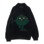 シュプリーム 23AW Camacho Cowichan Sweater バックグラフィックプリント カマチョ カウチンニット ジップアップセーター ブラック
