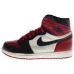 ショッピングjordan ナイキ AIR JORDAN 1 RETRO HIGH OG BRED TOE 555088-610 エアジョーダン1 ブレッドトゥ ハイカットスニーカー レッド/ブラック US8/26cm
