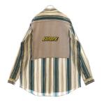 BALENCIAGA バレンシアガ 18SS Runway Shirt フロントスナップ ランウェイ オーバーサイズ 長袖シャツ ブルー/ホワイト 509348 TYE26