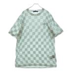 ルイヴィトン 24AW ダミエ モノグラムプリント クルーネック コットン 半袖Tシャツ カットソー ホワイト/グリーン RM242MM NPG HRY10W