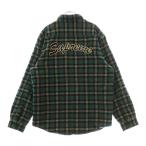 SUPREME シュプリーム 19AW Quilted Arc Logo Flannel Shirt 裏地キルティング チェック フランネルシャツジャケット カーキ