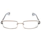 CHROME HEARTS クロムハーツ AXE ANTIQUE SILVER EBONY WOOD CHクロス スクエアフレーム エボ二ウッド 眼鏡 ブラウン/シルバー