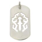 CHROME HEARTS クロムハーツ D TAG LRG DAGGER ヴァインダガーカットアウトドッグタグ ラージ ペンダントトップ シルバー BCA240