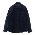 CHROME HEARTS クロムハーツ LOOSEEND DNM VJ DNM PTCH ルーズエンド クロスパッチ デニム 長袖シャツ インディゴ