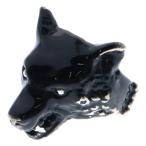GUCCI グッチ ANGER FOREST ENAMEL WOLF HEAD RING アンガーフォレスト ウルフヘッド エナメルシルバーリング 指輪 ブラック
