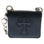 CHROME HEARTS クロムハーツ TV MAN ティービーマン クロスパッチ クラシックチェーン付き レザー ウォレット 財布 ブラック