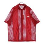 SUPREME シュプリーム 24SS ×NIKE MESH SHIRT ナイキ メッシュ オープンカラー 半袖シャツ レッド FQ0346-687
