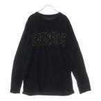 SUPREME シュプリーム 19SS International L/S Tee インターナショナル フロント刺繍Tシャツ 長袖クルーネックカットソー ブラック