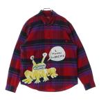 シュプリーム 20SS ×Daniel Johnston Plaid Shirt ダニエルジョンストン フロントイラストプリント チェック柄 長袖フランネルシャツ