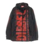 DIESEL ディーゼル J-WARRETT-LOGO-LOGO ロゴ ナイロン フーデッドジャケット マウンテンパーカー ブラック/レッド A11433