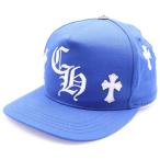 CHROME HEARTS クロムハーツ HAT 5 PANEL CAP BSBL CHERRY BLU/WHI セメタリークロスパッチ ベースボールキャップ 帽子 ブルー/ホワイト