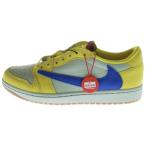ナイキ ×トラヴィス スコット AIR JORDAN 1 ウィメンズ エアジョーダン1 カナリー ローカットスニーカー US11/28cm DZ4137-700