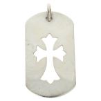 CHROME HEARTS クロムハーツ D TAG LRG CO CRS カットアウトクロスドッグタグ ラージ ペンダントトップ シルバー BCA239