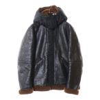 モンクレール 18AW ARMAND GIUBBOTTO アルマンド ムートンデザイン バックナイロン フーデッド ダウンジャケット D20914034885 50992