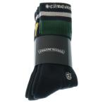 CHROME HEARTS クロムハーツ BORDER SOCKS ボーダーソックス 靴下 三足セット ブラック/グリーン/イエロー