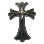 CHROME HEARTS クロムハーツ EBONY CROSS LRG ラージCHクロス付き エボニー壁掛けオブジェ シルバー/ブラウン ■