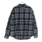 ショッピングsupreme SUPREME シュプリーム 25SS Old English Plaid Flannel Shirt オールドイングリッシュ プレイド フランネル 長袖シャツ ブラック