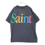 セントマイケル 24SS Coloful Saint SS Tee カラフルロゴ プリント 半袖Tシャツ カットソー チャコールグレー SM-YS8-0000-001