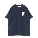 ショッピングBURBERRY BURBERRY バーバリー EMERSON TB エマソン ラバーロゴプリント クルーネック 半袖Tシャツ カットソー ブラック 8017472