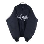 ショッピングstussy STUSSY ステューシー LA Chapter Satin Varsity Jacket ロゴエンブロイダリー サテン バーシティジャケット ブラック