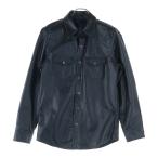 ショッピングGAP GAP ギャップ ピッグスキン レザー ウエスタン長袖シャツ ブラック S/530532006