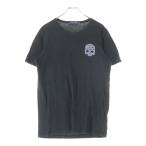 ショッピングハイドロゲン HYDROGEN ハイドロゲン スカルエンブロイダリー 半袖Tシャツ カットソー ブラック