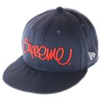 ショッピングシュプリーム SUPREME シュプリーム 22SS ×NEW ERA Hand Style Cap ニューエラ ハンドスタイル ロゴ 6パネル ベースボールキャップ 帽子 ネイビー