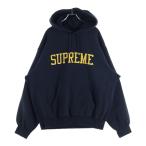 ショッピングsupreme SUPREME シュプリーム 23AW Varsity Hooded Sweatshirt バーシティロゴ スウェットプルオーバーパーカー ブラック