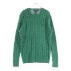 ショッピングラルフローレン POLO RALPH LAUREN ポロラルフローレン スモールポニー刺繍 コットン ケーブルニット セーター グリーン
